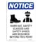 Signmission OSHA Notice Sign, Hard Hat Safety Glasses With Symbol, 18in X 12in Decal, 12" W, 18" H, Portrait OS-NS-D-1218-V-13265 - alternate 1